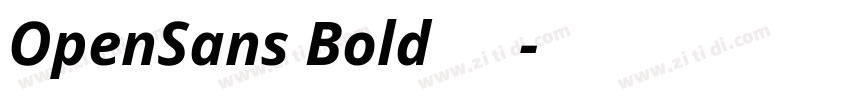 OpenSans Bold 粗体字体转换